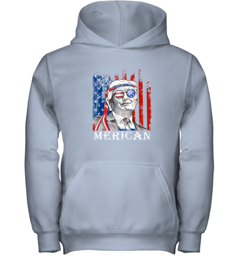 hoaf merica donald trump 4th of july american flag shirts youth hoodie 43 front light pink