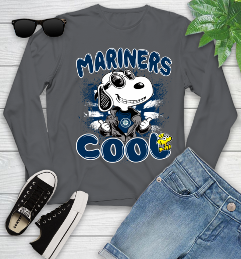 MLB Baseball Seattle Mariners Cool Snoopy Shirt Youth Long Sleeve 9 MLB Baseball Seattle Mariners Cool Snoopy Shirt Youth Long Sleeve - Image 9