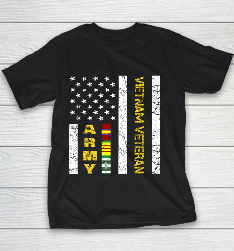 Veteran Shirt US Army Vietnam Veteran USA Flag Vietnam War Vet Youth T-Shirt