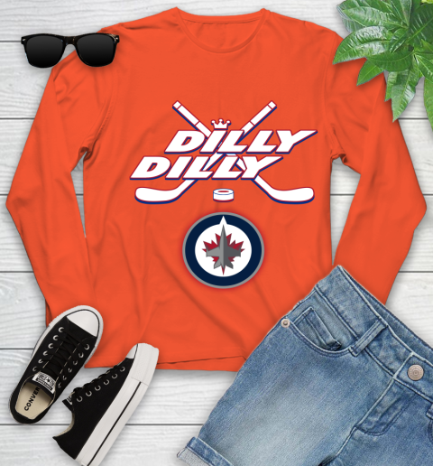 NHL Winnipeg Jets Dilly Dilly Hockey Sports Youth Long Sleeve 4
