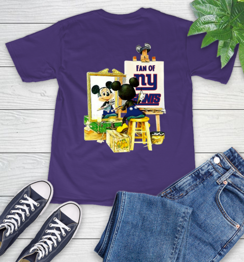 NFL Football New York Giants Mickey Drawing Shirt 5