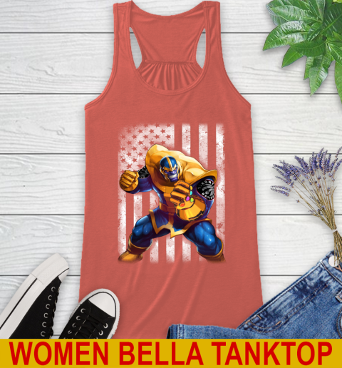 NBA Basketball Toronto Raptors Thanos Marvel American Flag Shirt Racerback Tank 3
