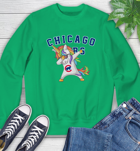 Chicago Cubs MLB Baseball Funny Unicorn Dabbing Sports Sweatshirt 6