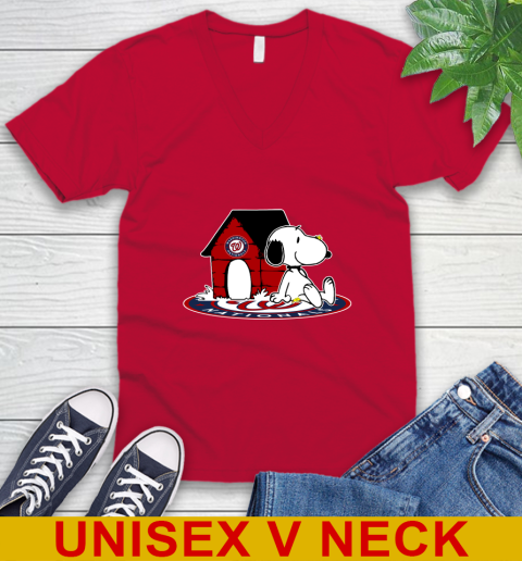 MLB Baseball Washington Nationals Snoopy The Peanuts Movie Shirt V-Neck T-Shirt 7