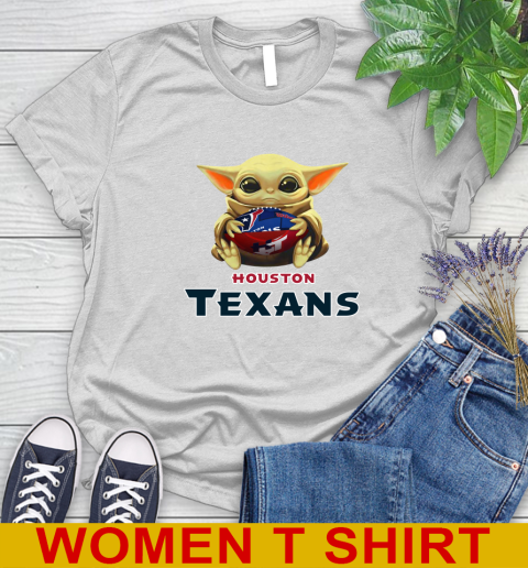 NFL Football Houston Texans Baby Yoda Star Wars Shirt Women's T-Shirt