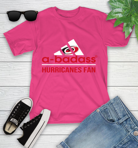 NHL A Badass Carolina Hurricanes Fan Adidas Hockey Sports Youth T-Shirt 11