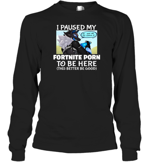 I Paused My Fortnite Porn To Be Here Long Sleeve T