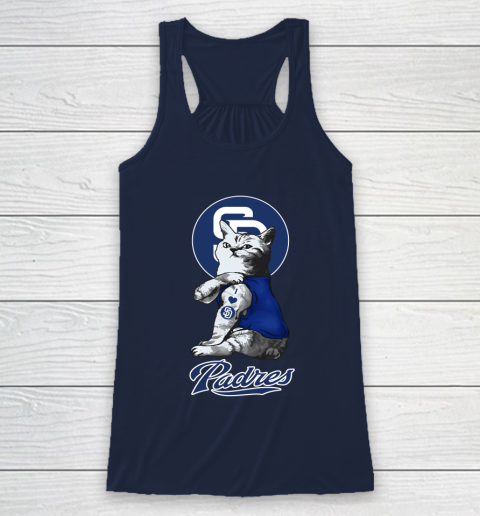 MLB Baseball My Cat Loves San Diego Padres Racerback Tank 8