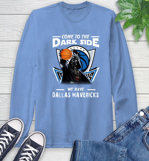 NBA Come To The Dark Side We Have Dallas Mavericks Star Wars Darth Vader Basketball Long Sleeve T-Shirt 12