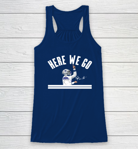Dak Prescott Cowboys Here We Go Racerback Tank 4