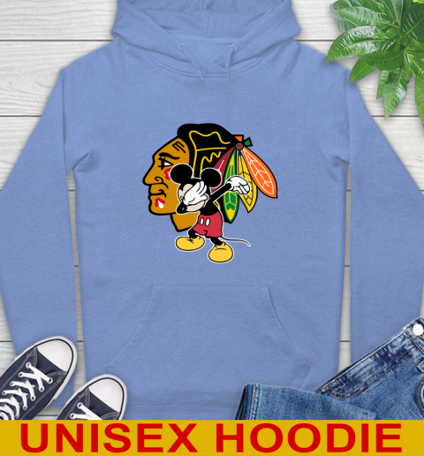 Chicago Blackhawks NHL Hockey Dabbing Mickey Disney Sports Hoodie 11