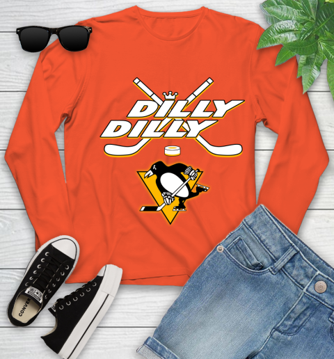NHL Pittsburgh Penguins Dilly Dilly Hockey Sports Youth Long Sleeve 4