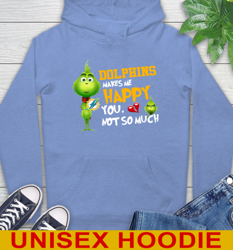 NFL Miami Dolphins Makes Me Happy You Not So Much Grinch Football Sports Hoodie 11