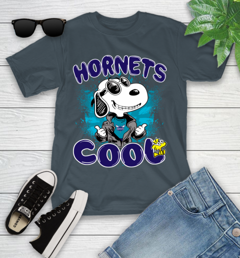 NBA Basketball Charlotte Hornets Cool Snoopy Shirt Youth T-Shirt 9
