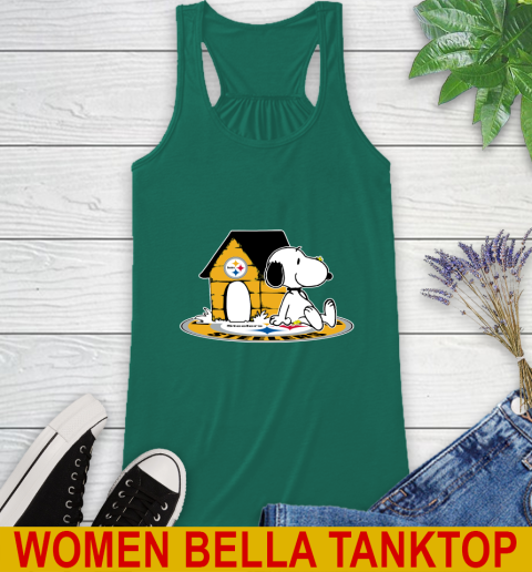 NFL Football Pittsburgh Steelers Snoopy The Peanuts Movie Shirt Racerback Tank 7