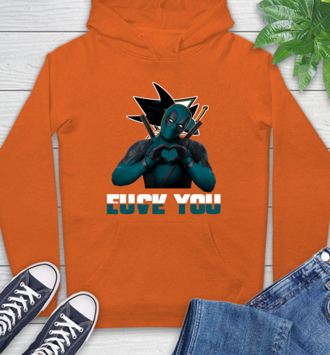 NHL San Jose Sharks Deadpool Love You Fuck You Hockey Sports Hoodie 4