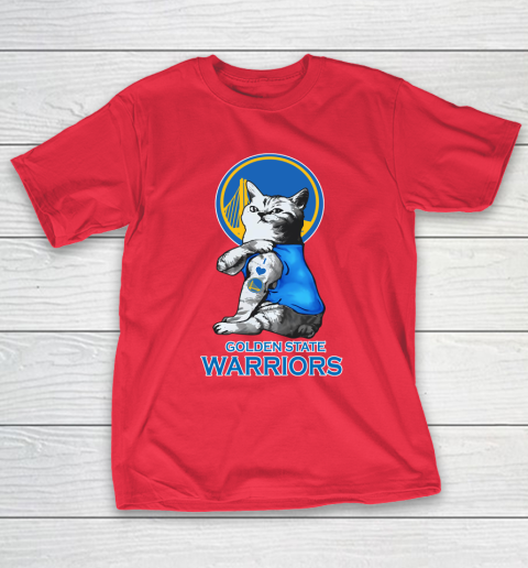NBA Basketball My Cat Loves Golden State Warriors T-Shirt 9