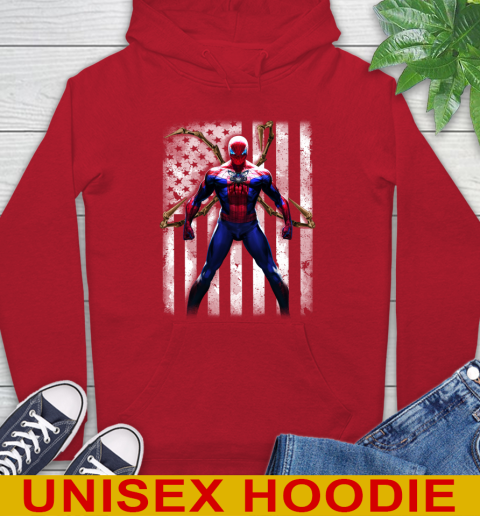 NBA Basketball Charlotte Hornets Spider Man Avengers Marvel American Flag Shirt Hoodie - Image 11