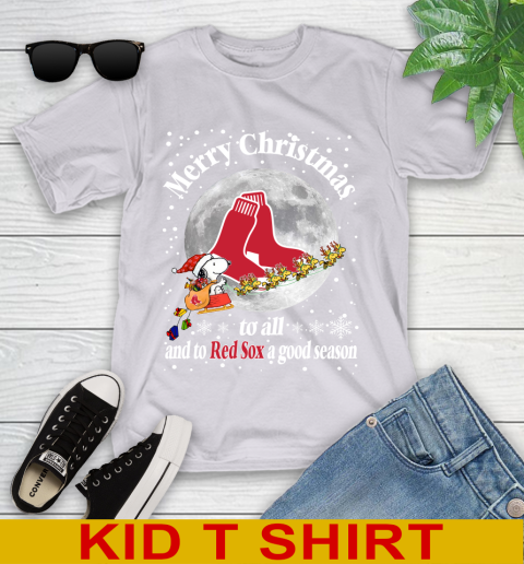 Boston Red Sox Merry Christmas To All And To Red Sox A Good Season MLB Baseball Sports Youth T-Shirt 4