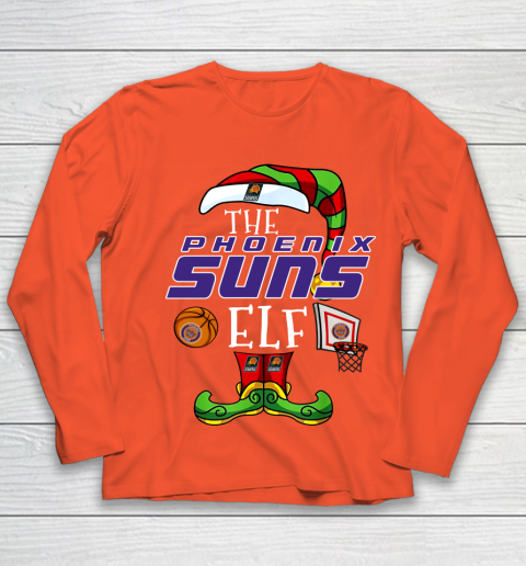 Phoenix Suns Christmas ELF Funny NBA Youth Long Sleeve 3