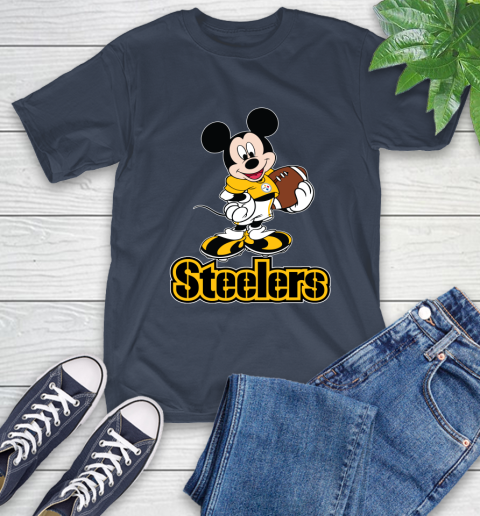 NFL Football Pittsburgh Steelers Cheerful Mickey Mouse Shirt T-Shirt 4
