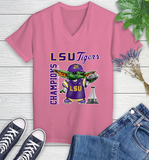Baby Yoda LSU Tigers Champion Shirt 87