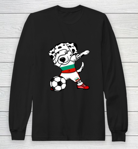 Dabbing Dalmatian Bulgaria Soccer Fans Bulgarian Football Long Sleeve T-Shirt