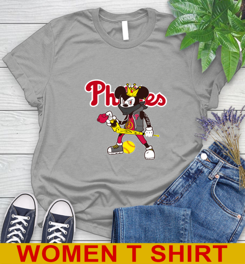 Philadelphia Phillies MLB Baseball Mickey Peace Sign Sports Women's T-Shirt 11