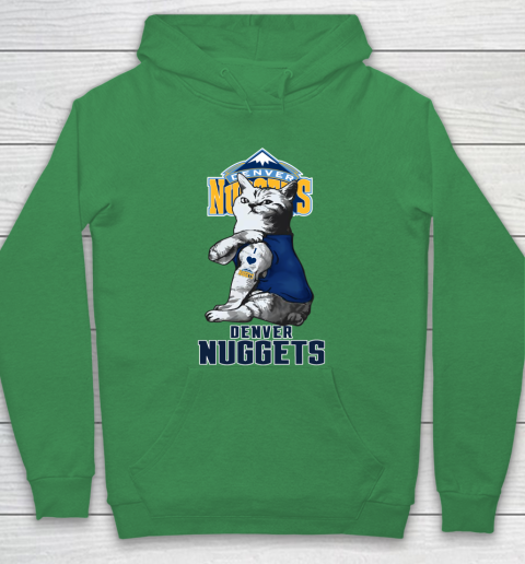 NBA Basketball My Cat Loves Denver Nuggets Hoodie 5
