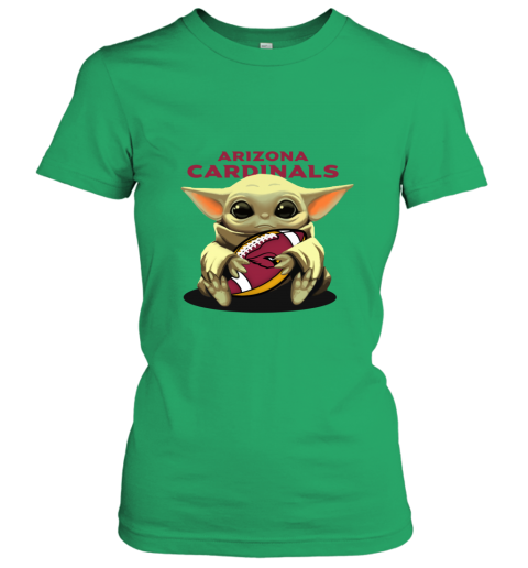 Baby Yoda Loves The Arizona Cardinals n3lq baby yoda loves the arizona cardinals ladies t shirt 20 front irish green