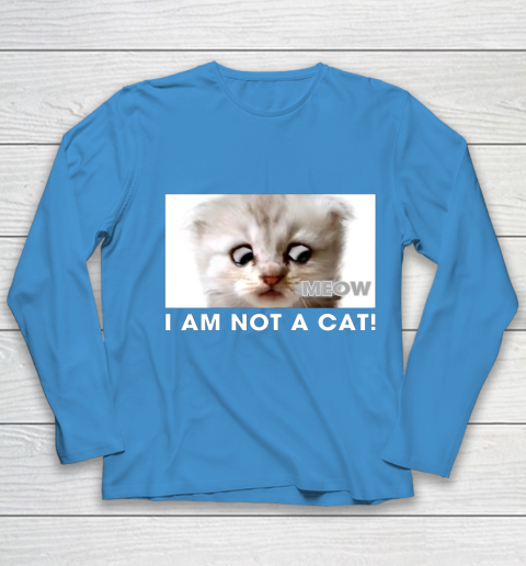 I am not a cat shirt funny video zoom call cat Youth Long Sleeve 5