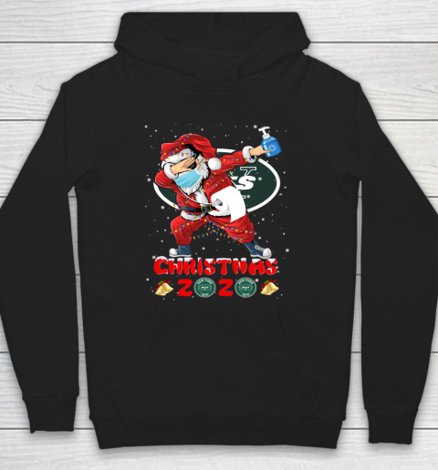 New York Jets Funny Santa Claus Dabbing Christmas 2020 NFL Hoodie