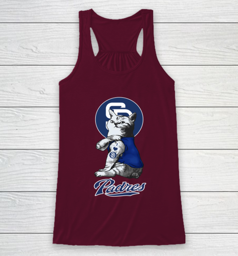 MLB Baseball My Cat Loves San Diego Padres Racerback Tank 2