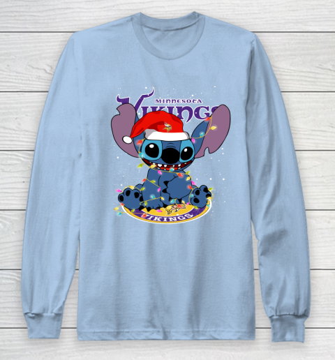 Minnesota Vikings NFL Football noel stitch Christmas Long Sleeve T-Shirt 5