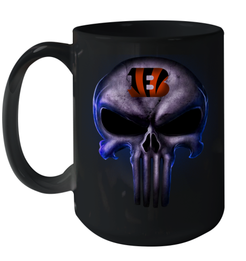 Cincinnati Bengals NFL Football Punisher Skull Sports Ceramic Mug 15oz