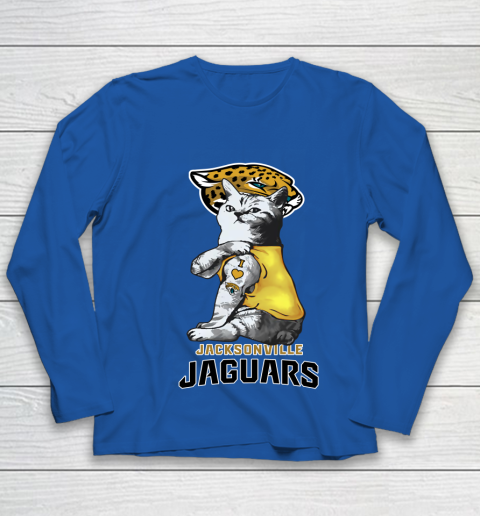 NFL Football My Cat Loves Jacksonville Jaguars Youth Long Sleeve 7
