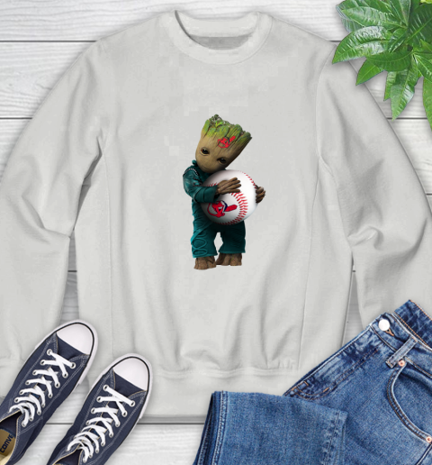 MLB Groot Guardians Of The Galaxy Baseball Sports Cleveland Indians Sweatshirt 5