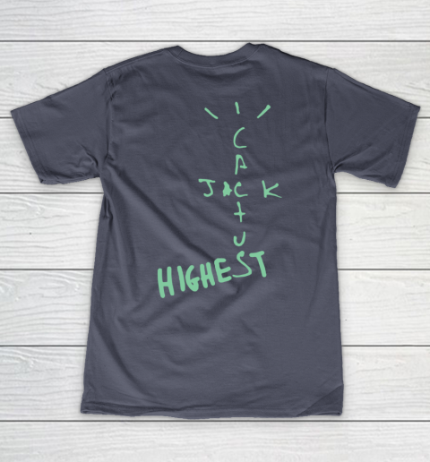 Travis Scott Jordan Cactus Jack Highest Olive Front And Back V Neck T Shirt