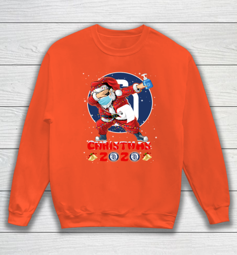 San Diego Padres Funny Santa Claus Dabbing Christmas 2020 MLB Sweatshirt 3