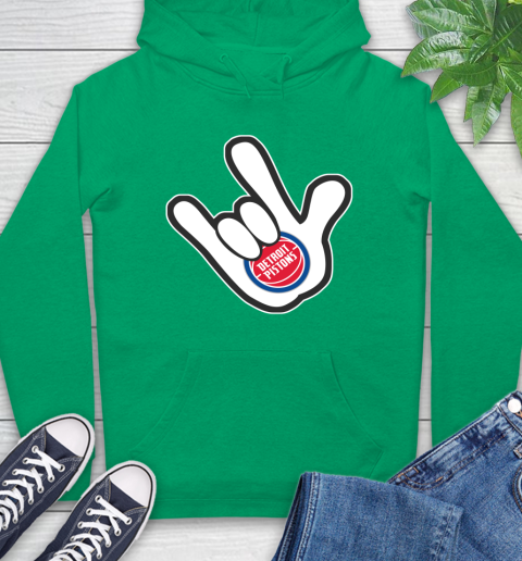 Detroit Pistons NBA Basketball Mickey Rock Hand Disney Hoodie 8