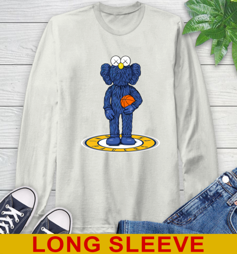 NBA Basketball Indiana Pacers Kaws Bff Blue Figure Shirt Long Sleeve T-Shirt 12