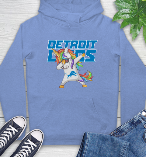 Detroit Lions NFL Football Funny Unicorn Dabbing Sports Hoodie 11