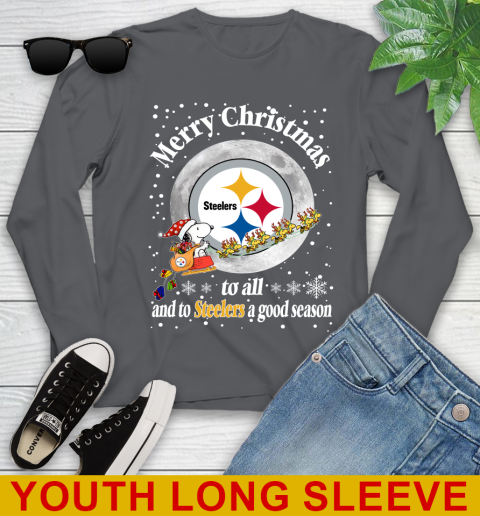 Pittsburgh Steelers Merry Christmas To All And To Steelers A Good Season NFL Football Sports Youth Long Sleeve 9
