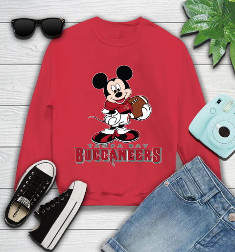 NFL Football Tampa Bay Buccaneers Cheerful Mickey Mouse Shirt Youth Sweatshirt 9 NFL Football Tampa Bay Buccaneers Cheerful Mickey Mouse Shirt Youth Sweatshirt - Image 9