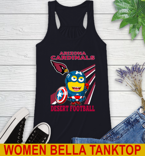 NFL Football Arizona Cardinals Captain America Marvel Avengers Minion Shirt Racerback Tank 8