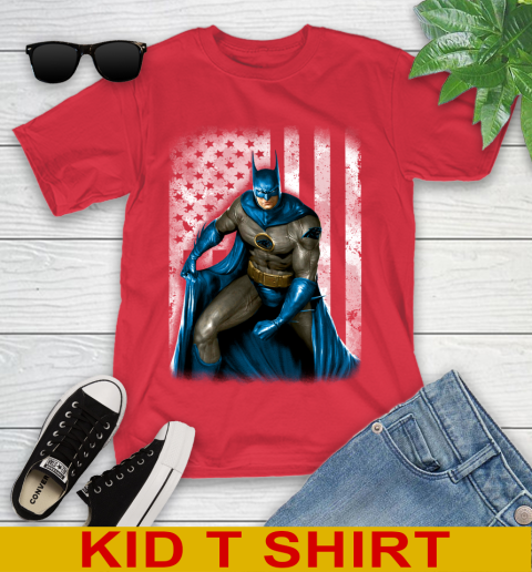 Carolina Panthers NFL Football Batman DC American Flag Shirt Youth T-Shirt 11