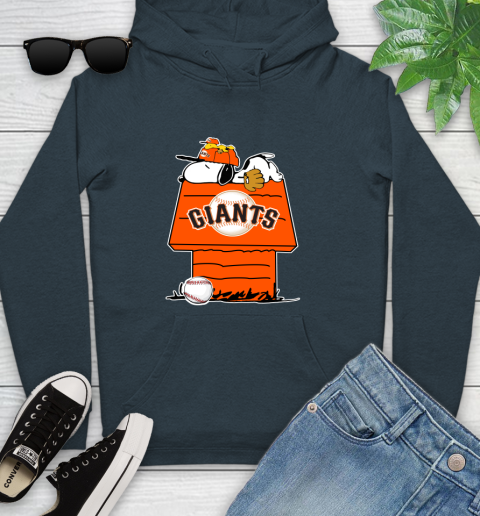 MLB San Francisco Giants Snoopy Woodstock The Peanuts Movie Baseball T Shirt_000 Youth Hoodie 8