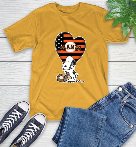 San Francisco Giants MLB Baseball The Peanuts Movie Adorable Snoopy T-Shirt 3