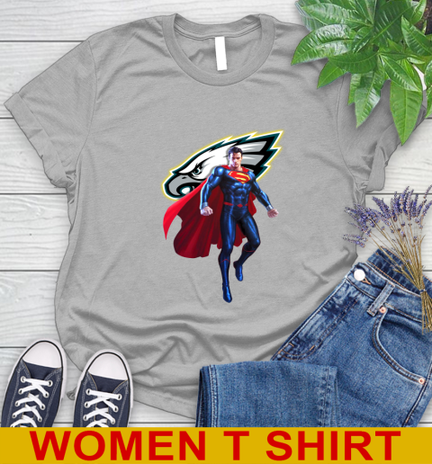 NFL Superman DC Sports Football Philadelphia Eagles Women's T-Shirt 5