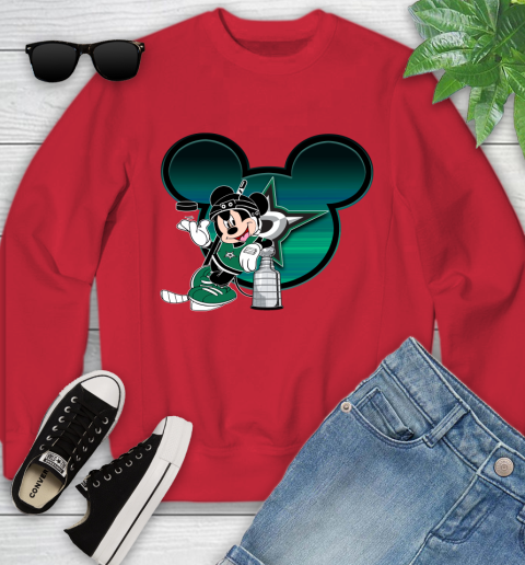 NHL Dallas Stars Stanley Cup Mickey Mouse Disney Hockey T Shirt Youth Sweatshirt 9